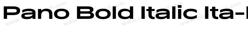 Pano Bold Italic Ita字体转换